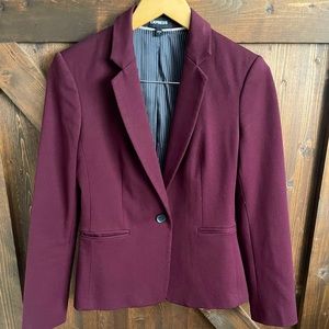 Express Suit Jacket Blazer - Maroon- Size 4